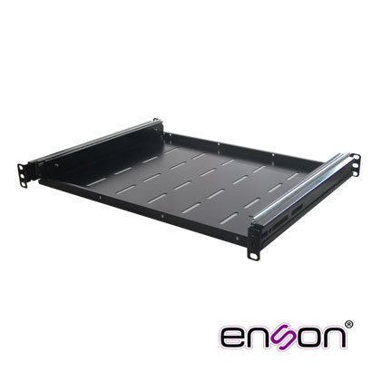 Imagen de CHAROLA CORREDIZA ENSON ENS-RTM1 FIJACIÓN A CUATRO PUNTOS VENTILADA IDEAL PARA LA COLOCACIÓN DE TECLADOS EN SITE DE 1 UNIDAD DE RACK, COMPATIBLE CON GABINETES ENSON