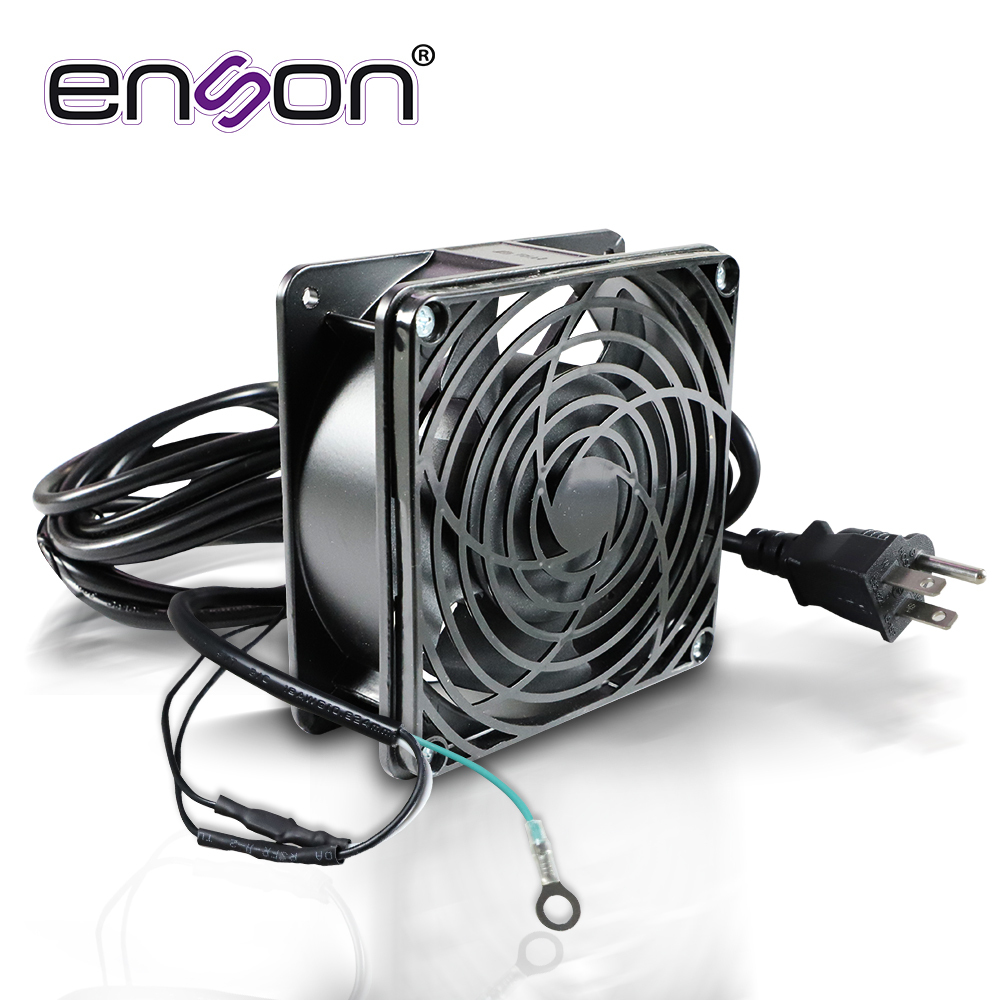 Imagen de VENTILADOR ENSON 120 X 120 MM 110VCA CON CABLE Y CLAVIJA PARA GABINETES ENSON Y OTRAS MARCAS
