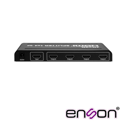 Imagen de DISTRIBUIDOR HDMI ENSON ENS-HDMI14 CON UNA ENTRADA Y CUATRO SALIDAS HDMI PARA DISTRIBUIR EL VIDEO DE UN DISPOSITIVO (LAPTOP, GRABADOR DE VIDEO, CONSOLAS DE VIDEOJUEGO, ETC) A CUATRO PANTALLAS DISTINTAS AL MISMO TIEMPO, INCLUYE FUENTE DE ALIMENTACIÓN DE 5V