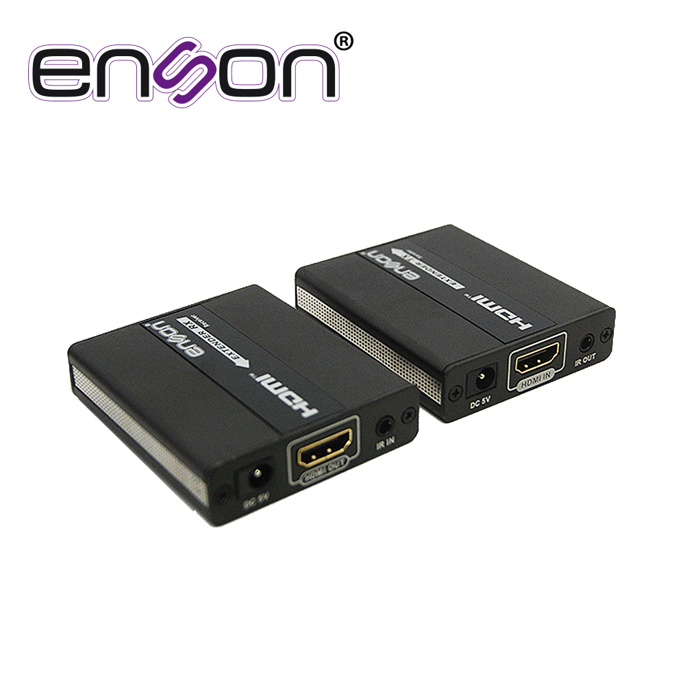 Imagen de EXTENSOR HDMI ENSON ENS-HDMIE130 HASTA 120MTS DE TRANSMISION FULL HD 1080P@60HZ POR CABLE UTP CAT5E/CAT6 TRANSMITE SEÑAL IR PARA CONTROL REMOTO