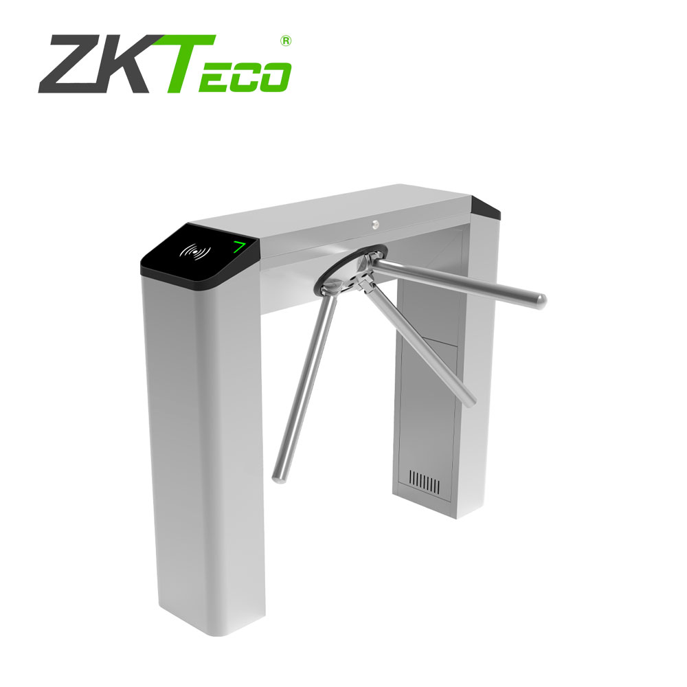 Imagen de TORNIQUETE TRIPODE TIPO PUENTE ZKTECO MODELO TS200PLUS CON CINCO MILLONES DE CICLOS DE VIDA UTIL, COMPATIBLE CON CONTROLES DE ACCESO DE ZKTECO, PICTOGRAMA EN LAS ORILLAS QUE INDICA EL CRUCE CUANDO LA VERIFICACION ES EXITOSA