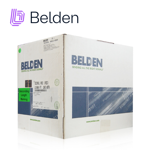 Imagen de CABLE DE ALARMA CONTRA INCENDIOS BELDEN 5220UL 002U1000 / INTERIOR / ROJO / 2 CONDUCTORES / 16 AWG / FORRO PVC / CMR - FPLR / EN CAJA / 1,000 PIES 305 METROS
