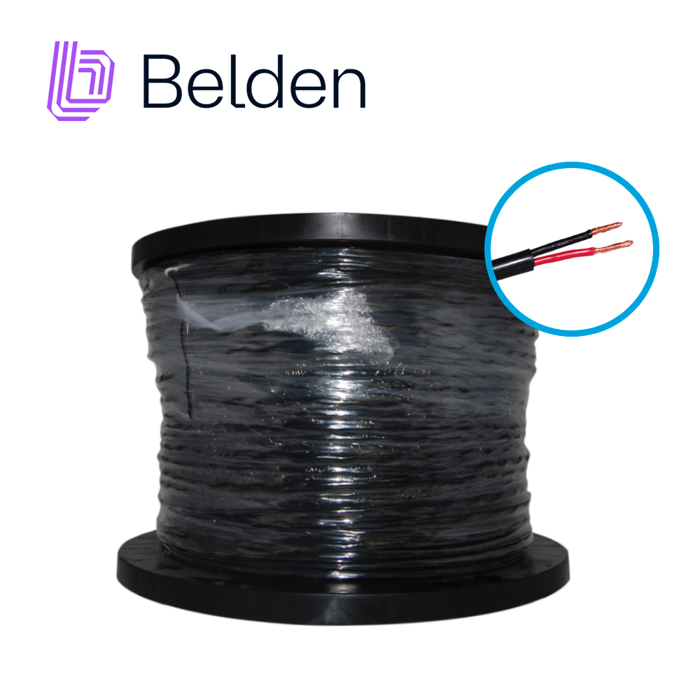 Imagen de CABLE PARA ALTAVOZ BELDEN 1309A 0101000 FORRO PVC NEGRO, CL3, CM 2C/14AWG 2 CONDUCTORES CALIBRE 14 AWG MULTIFILAR 100% COBRE DE ALTA CONDUCTIVIDAD SIN OXIGENO USO INTERIOR-EXTERIOR ESPECIAL PARA APLICACIONES CABLE DE BOCINA; ENTIERRO DIRECTO; CINE EN CASA INTERIOR / EXTERIOR; ALTAVOZ DE PARED; ALTAVOZ EXTERIOR BOBINA 1000 PIES 305 METROS
