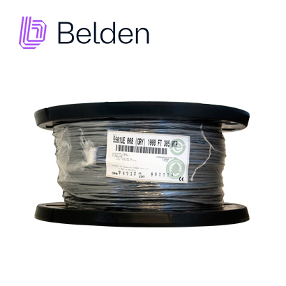 Imagen de CABLE DE AUDIO COMERCIAL Y SEGURIDAD BELDEN 5501UE 0081000 / INTERIOR / GRIS / 3 CONDUCTORES / 22 AWG / FORRO PVC / CMR / BOBINA / 1,000 PIES 305 METROS
