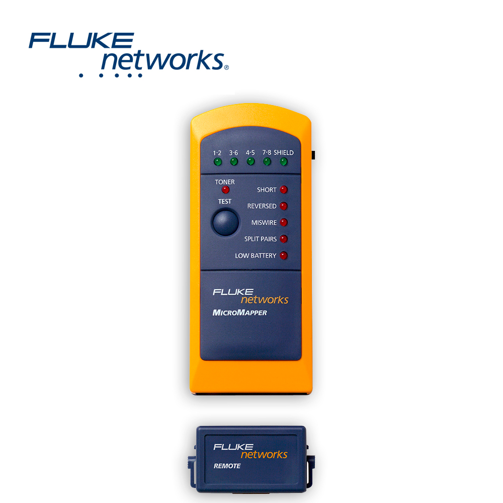 Imagen de PROBADOR DE MAPAS DE CABLEADO DE PAR TRENZADO FLUKE NETWORKS MT-8200-49A MICROMAPPER-MICROMAPPER REMOTE PARA UNA VERIFICACION RAPIDA Y FACIL