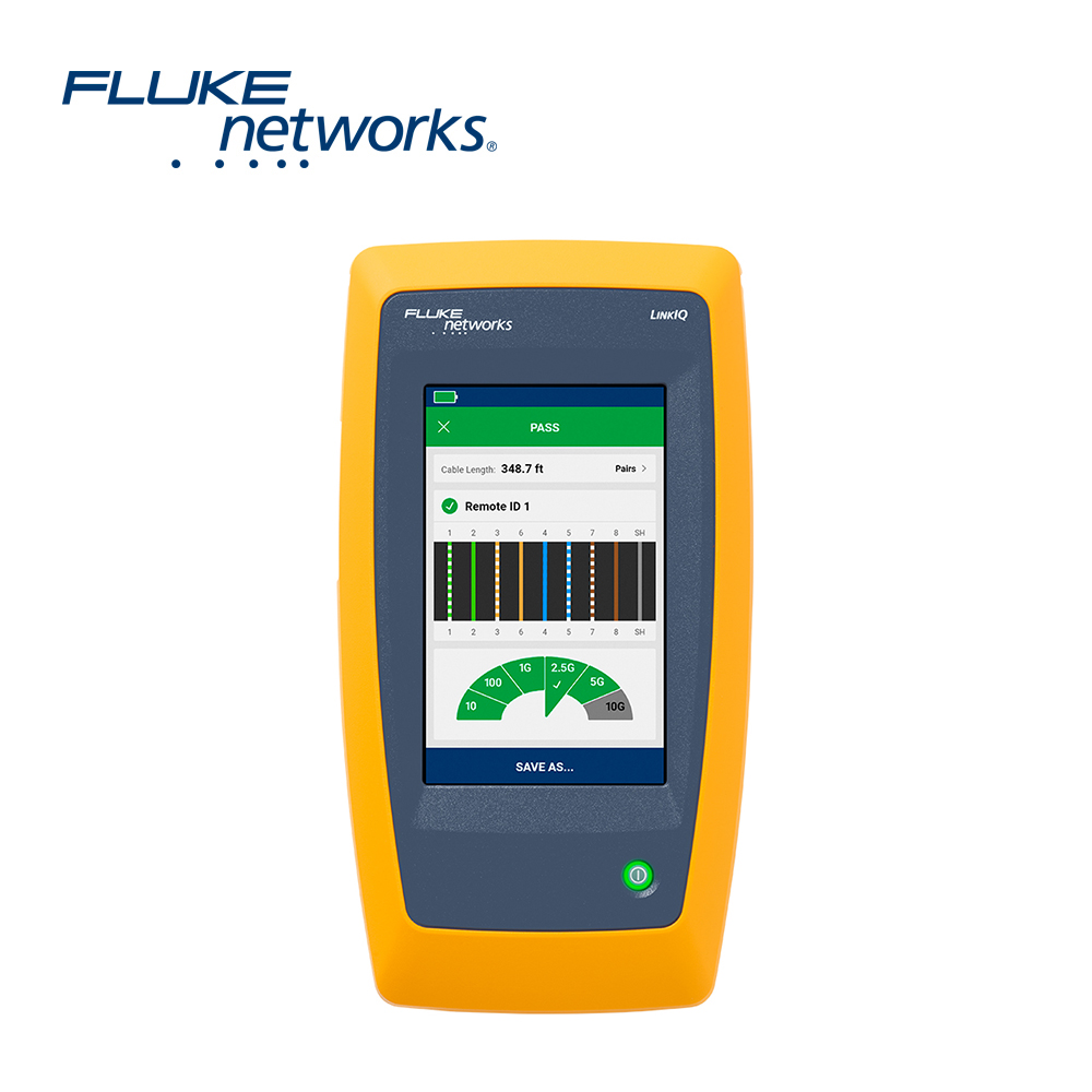 Imagen de TESTER DE CABLES Y DE RED LINKIQ FLUKE NETWORKS LIQ-100 PERMITE ENCONTRAR LA VELOCIDAD MÁXIMA DE CABLEADO HASTA 10 GBPS, COMPROBACIÓN DE CARGA POE, IDENTIFICA LA INFORMACIÓN DEL SWITCH MIDE LONGITUDES HASTA 305 METROS, PANTALLA TÁCTIL DESCARGA REPORTES PDF
