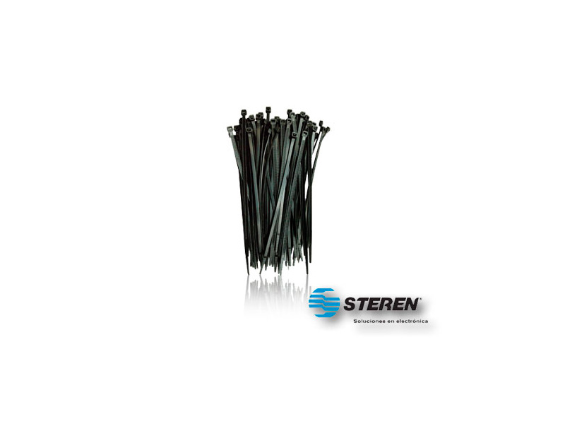 Imagen de CINCHOS STEREN TY25 BOLSA CON 100 PZS C/U PERMITEN SUJETAR Y ORGANIZAR CABLES DE MANERA PERMANENTE EN INTERIORES Y EXTERIORES