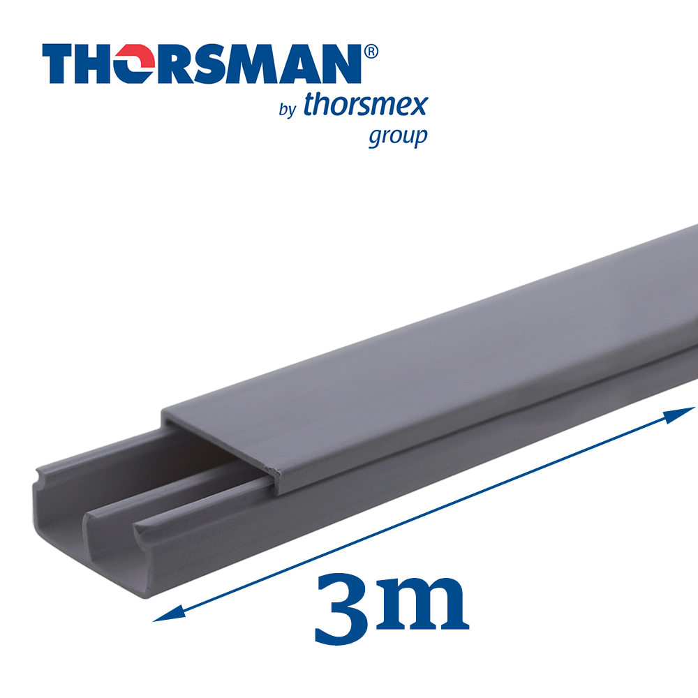 Imagen de **ULTIMAS PIEZAS SOLO WILL CALL ** CANALETA ALUMINIO THORSMAN DR10030.01 LINEA R40  LA CANALETA DE LA LÍNEA R40 ES UNA EXCELENTE OPCIÓN PARA INSTALACIONES EN LAS QUE ES NECESARIA UNA ALTA CAPACIDAD DE CABLES, DISPONIBLE EN 3 METROS, COMPOSICIÓN: ALUMINIO, TIPO DE PINTURA: PINTURA ELECTROSTÁTICA EN POLVO, COLOR: GRIS