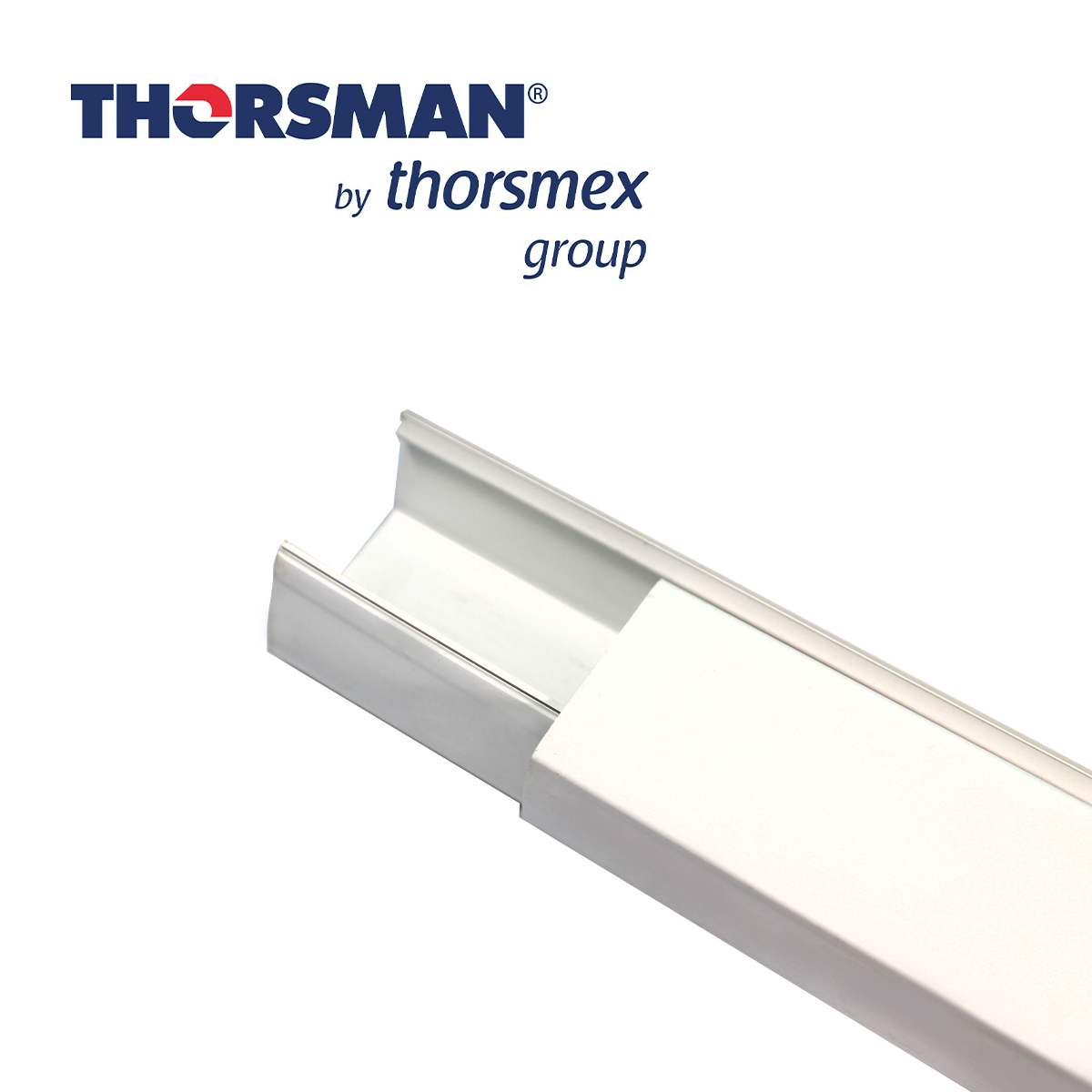 Imagen de CANALETA 9001-01250 THORSMAN TRL 50, CANALETA DE PVC, BLANCO, CON 2 PLATAFORMAS, 4 CINCHOS, PRECIO POR PIEZA PRESENTACION DE 2.5 MTS