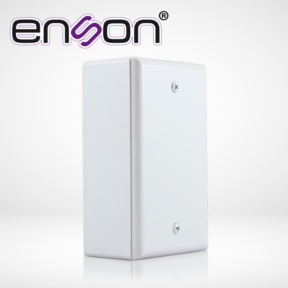Imagen de CAJA PLÁSTICA TAMAÑO ESTÁNDAR CON TAPA CIEGA DE PLASTICO ENSON ENS-947 COLOR BLANCO, PARA MONTAJE SOBRE PARED O TECHO