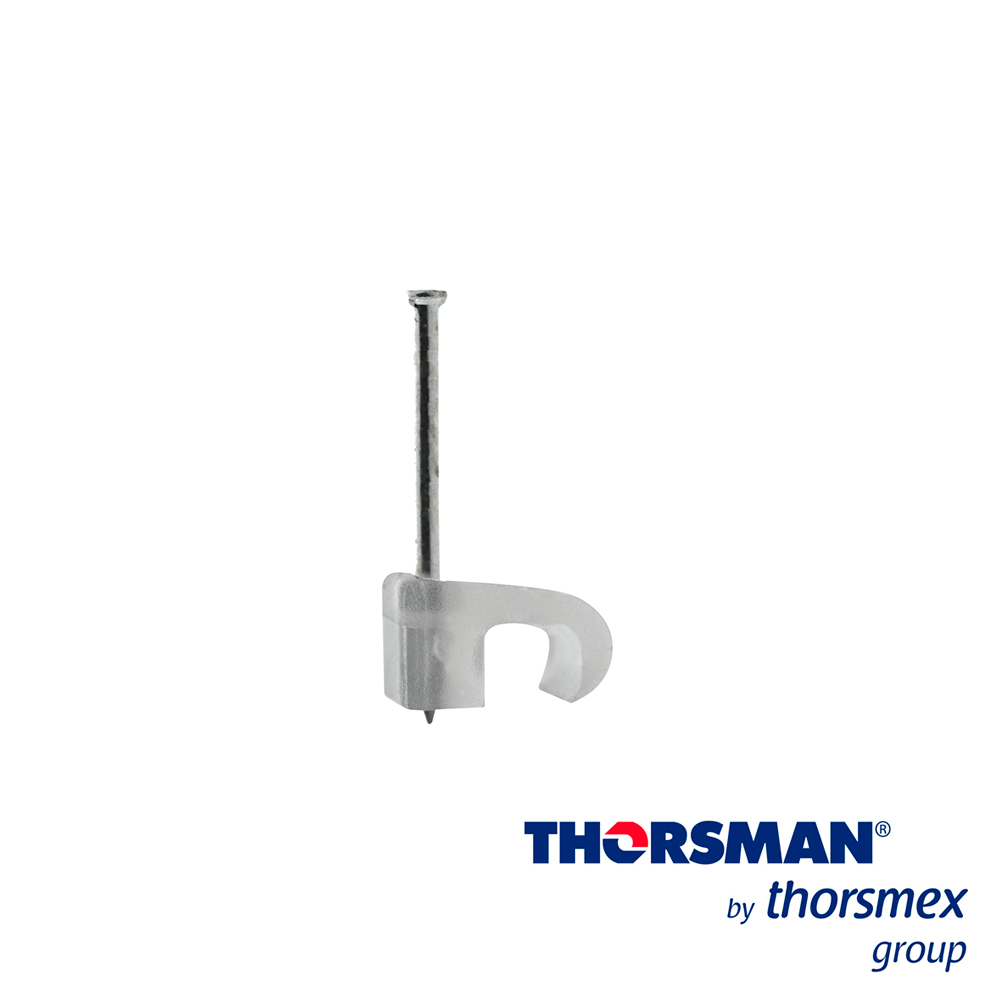Imagen de GRAPAS SUJETHOR PLANO THORSMAN 3207-00100 TC 3X5 COLOR NATURAL,CAJA 100PZAS, IDEAL PARA CABLE ALARMA Y CABLE CALIBRE 20, RESISTENCIA A LA CORROSIÓN, HUMEDAD, ELABORADO CON POLIPROPILENO, FLEXIBLES, EL CLAVO ES DE ACERO GALVANIZADO, RESISTENTE A LA OXIDACIÓN