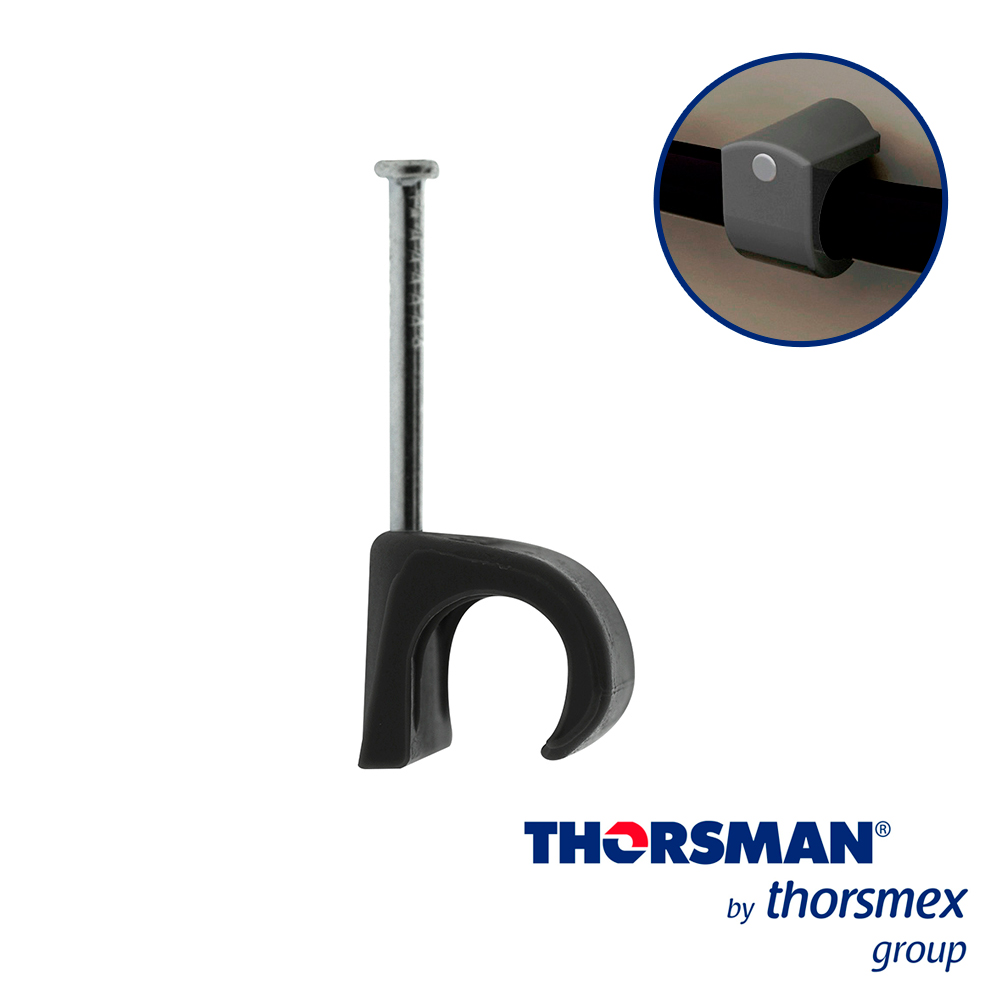 Imagen de GRAPAS SUJETHOR THORSMAN 3104-00100 TC 10-14 CAJA 100PZAS, COLOR GRIS, IDEAL PARA CABLE CALIBRE 4 A 2, CLAVO GALVANIZADO, GRAPA DE POLIETILENO, RESISTENTE AL IMPACTO, CORROSIÓN, HUMEDAD Y CLIMAS EXTREMOS