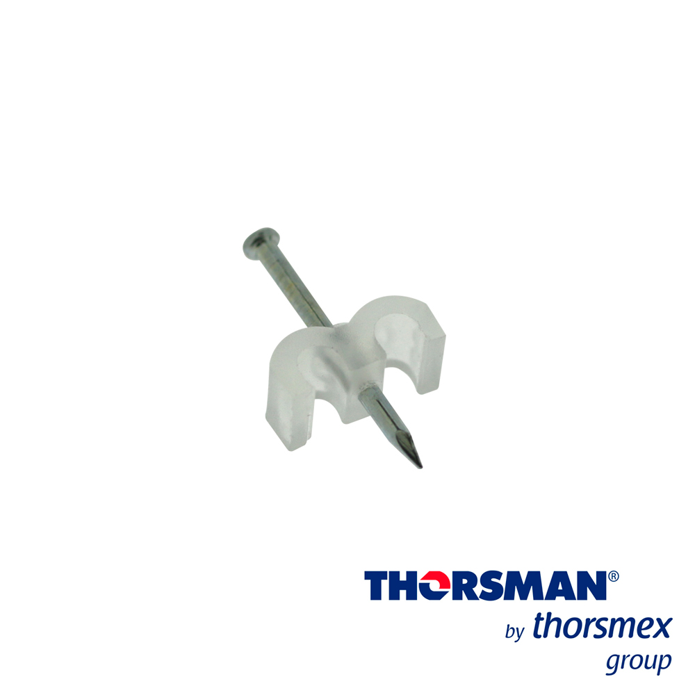 Imagen de GRAPA DOBLE CON CLAVO INTEGRADO SUJETHOR THORSMAN TDC 4-6, 3401-00100,  22MM x 1.5MM  CAJA /100PZAS COLOR NATURAL, IDEAL PARA CABLE CALIBRE 14 , CLAVO GALVANIZADO, GRAPA DE POLIETILENO, RESISTENTE AL IMPACTO, CORROSIÓN, HUMEDAD Y CLIMAS EXTREMOS