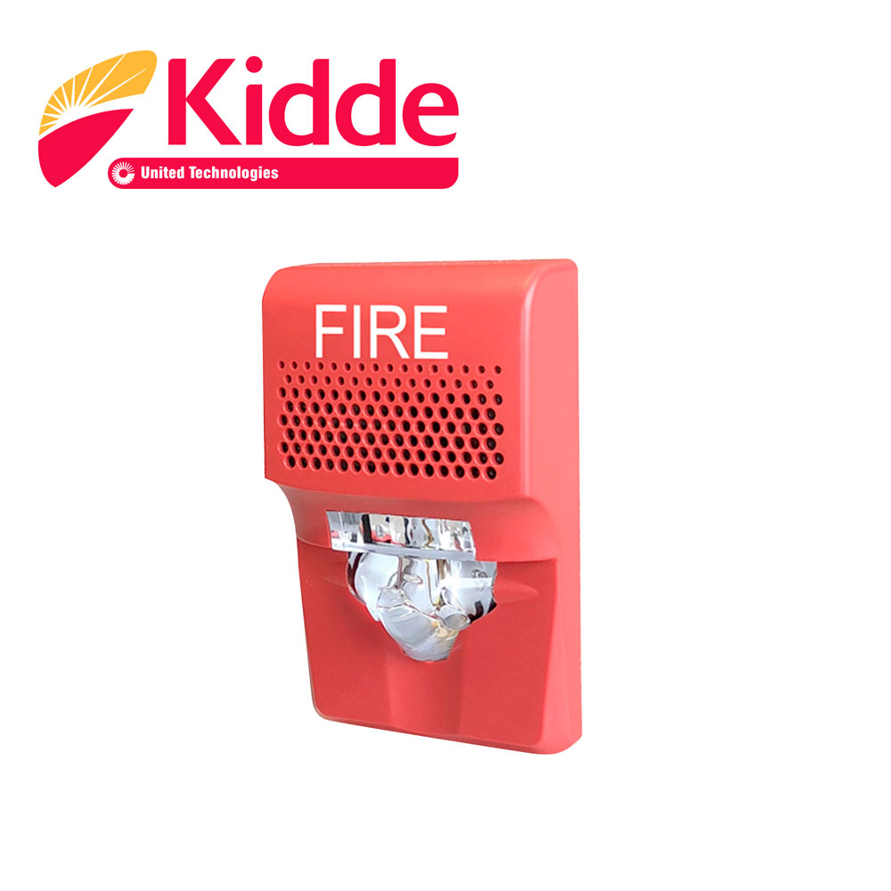 Imagen de SIRENA CON ESTROBO LED KIDDE EG1AVRF DE 24 VDC 55 mA PARA PARED ROJO COMPATIBLE CON LOS PANELES VS1 Y VS4 (TRABAJA CON PANELES DE TERCEROS A 24VDC)
