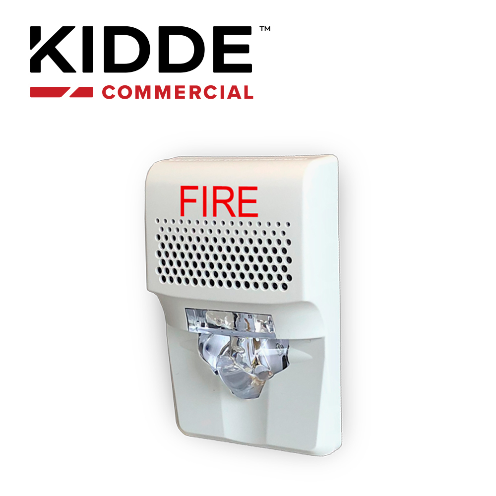 Imagen de SIRENA CON ESTROBO LED KIDDE EG1AVWF DE 24 VDC 55 MA PARA PARED BLANCO COMPATIBLE CON LOS PANELES VS1 Y VS4 (TRABAJA CON PANELES DE TERCEROS A 24VDC)