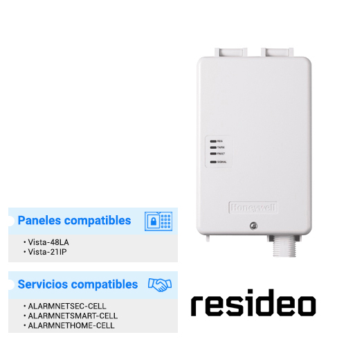 Imagen de COMUNICADOR 4G LTE-XA ALAMBRICO/ COMPATIBLE CON TODOS LOS PANELES DE LA SERIE VISTA DE RESIDEO/ MULTICARRIER/ REQUIERE SUSCRIPCION AL SERVICIO