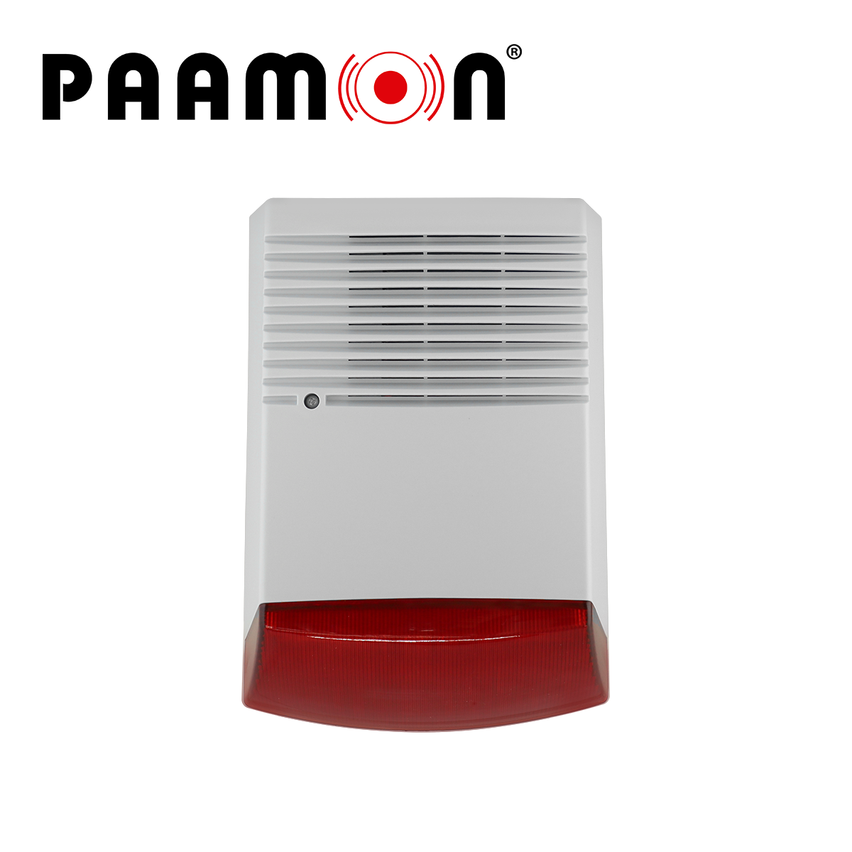 Imagen de SIRENA ESTROBO EXTERIOR CON BATERIA PM-SRE60RB, CON DOBLE CARCASA UNA EXTERNA PLASTICA Y UNA INTERNA METALICA PARA DOBLE PROTECCION, VOLTAJE DE OPERACION 9-28V DC, SIRENA CON 1 TONO DE 125dB, ESTROBO COLOR ROJO, TASA DE PARPADEO DE 135 VECES POR MINUTO. INCLUYE BATERIA DE 1.3 Ah
