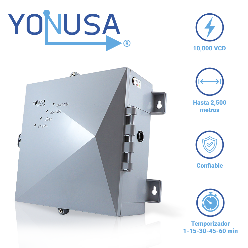 Imagen de ENERGIZADOR PARA CERCA ELECTRIFICADA NEW GEN YONUSA 12000V EY/NG 12000 1 SIN INTERFACE CUBRE HASTA 500 METROS PERIMETRALES O 2500 METROS LINEALES A 5 LINEAS - NUEVO DISEÑO SMT