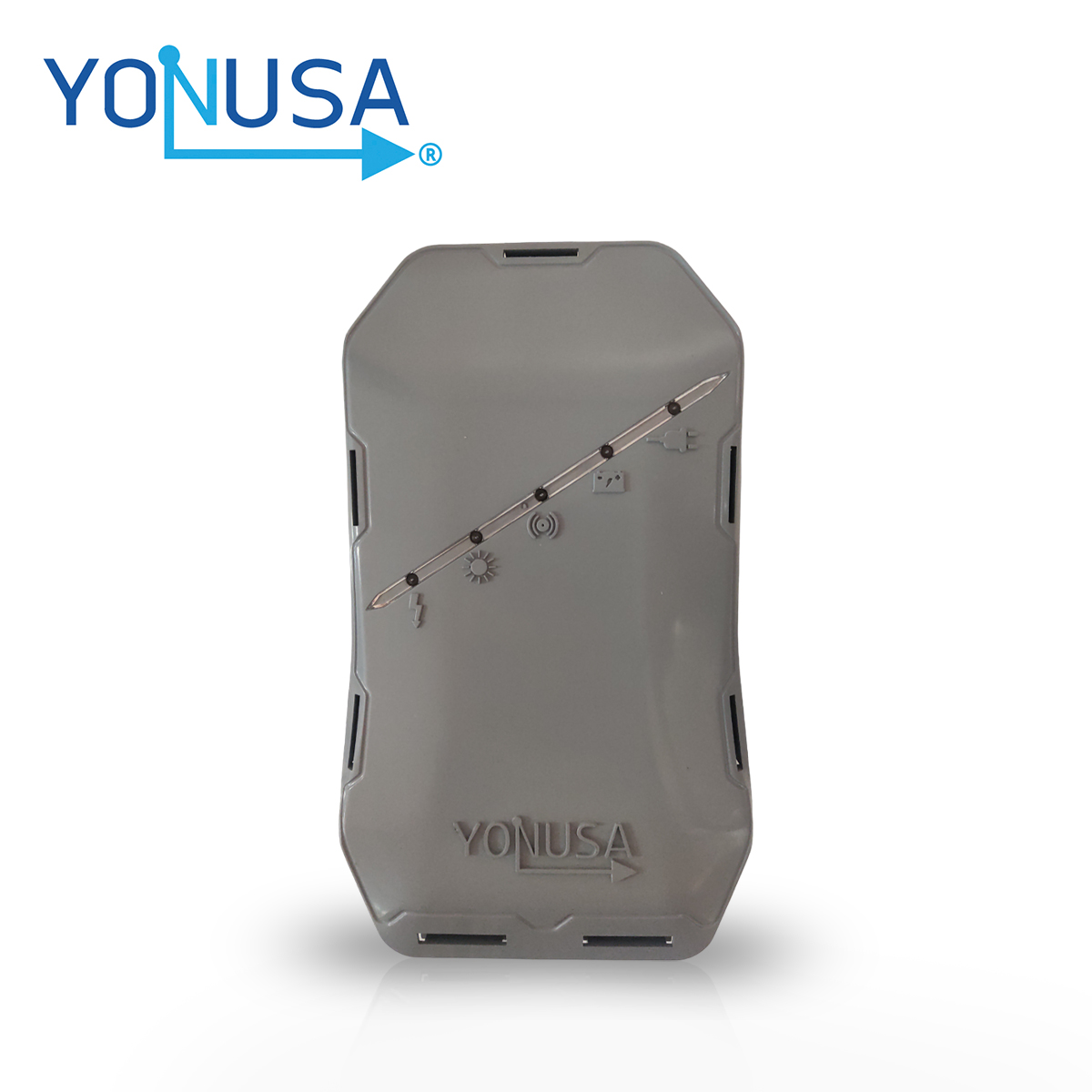 Imagen de ENERGIZADOR PARA CERCA ELECTRIFICADA HS YONUSA. CUBRE 500 METROS LINEALES O 100 METROS EN 5 LÍNEAS. INCLUYE CONTROL REMOTO (ENCENDIDO / APAGADO). COMPATIBLE CON MÓDULO WIFI YONUSA.