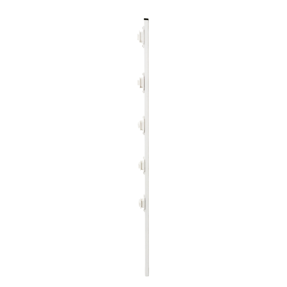 Imagen de POSTE ECONOMICO PERFIL CON 5 AISLADORES DE PASO BLANCO COLOCADOS CADA 20CM, PARA CERCAS ELECTRIFICADAS