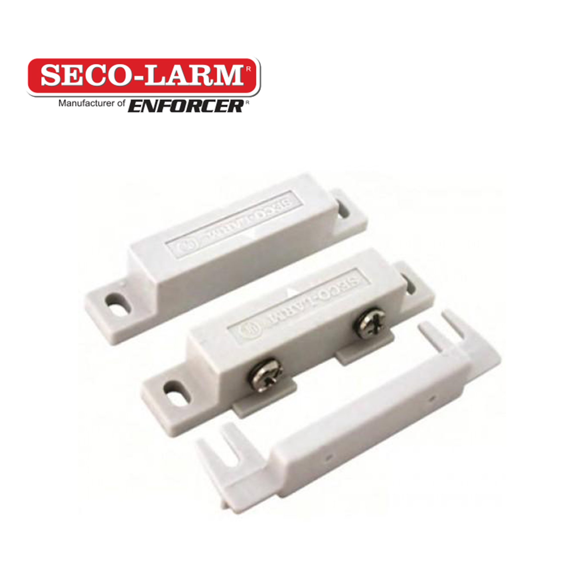 Imagen de CONTACTO MAGNETICO DE MONTAJE EN SUPERFICIE CON TERMINAL DE TORNILLO / SECO-LARM SM-200Q/W / COLOR BLANCO SEPARACION DE 3/4 (19MM) NORMALMENTE CERRADO / CERTIFICADO UL