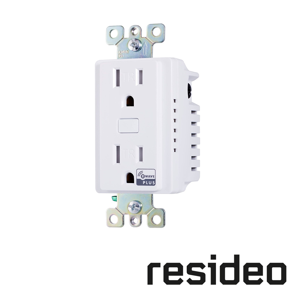 Imagen de TOMA CORRIENTE INTELIGENTE Z-WAVE Z5OUTLET RESIDEO SERIES PRO 15 AMP. DOS RECEPTACULOS OPERA EN FRECUENCIA 908.4MHZ/916 MHZ COMPATIBLE CON HUB/GATEWAY Z-WAVE.