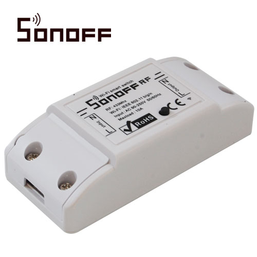 Imagen de INTERRUPTOR ON/OFF SONOFF RF SMART INALAMBRICO WIFI PARA SOLUCION DE SMART HOME CON TEMPORIZADOR PARA IOS Y ANDROID COMPATIBLE CON ALEXA/GOOGLE HOME/NEST/IFTTT 1CH WIFI 2.4GHZ HASTA 10AMP SOPORTA CONTROL REMOTO PARA INTERIOR DE 433MHZ (MODELO REMOTE433 NO INCLUIDO)