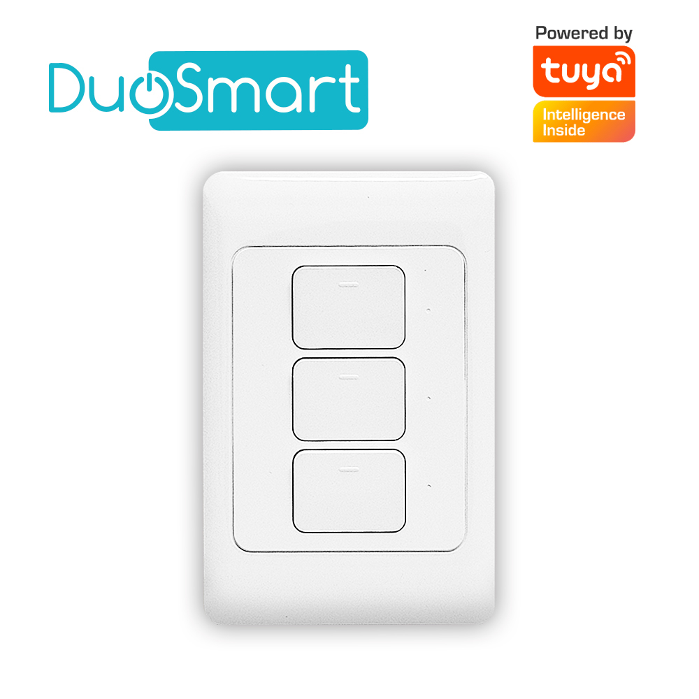 Imagen de SWITCH APAGADOR WIFI 2.4 GHZ DUOSMART A30  DE 3 UNIDADES COMPATIBLE CON ALEXA Y GOOGLE HOME CON TEMPORIZADORES COMPATIBLE CON APP DUOSMART