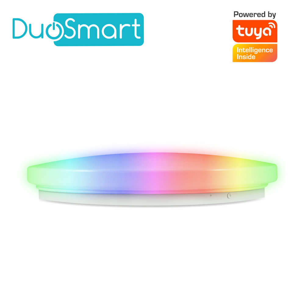 Imagen de LAMPARA DE TECHO INTELIGENTE MULTICOLOR RGB WIFI 2.4GHZ DUOSMART S20 COMPATIBLE CON ALEXA Y GOOGLE HOME CON TEMPORIZADORES COMPATIBLE CON ESCENAS DE AUTOMATIZACION EN CONJUNTO CON OTROS DISPOSITIVOS