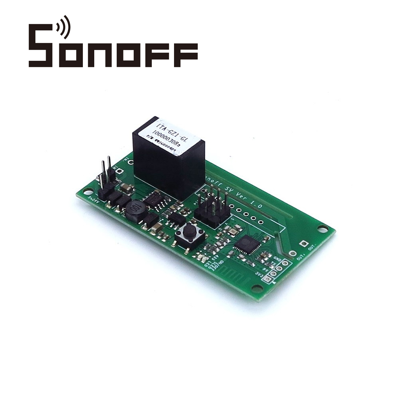 Imagen de MODULO INTERRUPTOR INTELIGENTE SONOFF SV DE BAJO VOLTAJE 5 A 24V COMPATIBLE CON ASISTENTES VIRTUALES