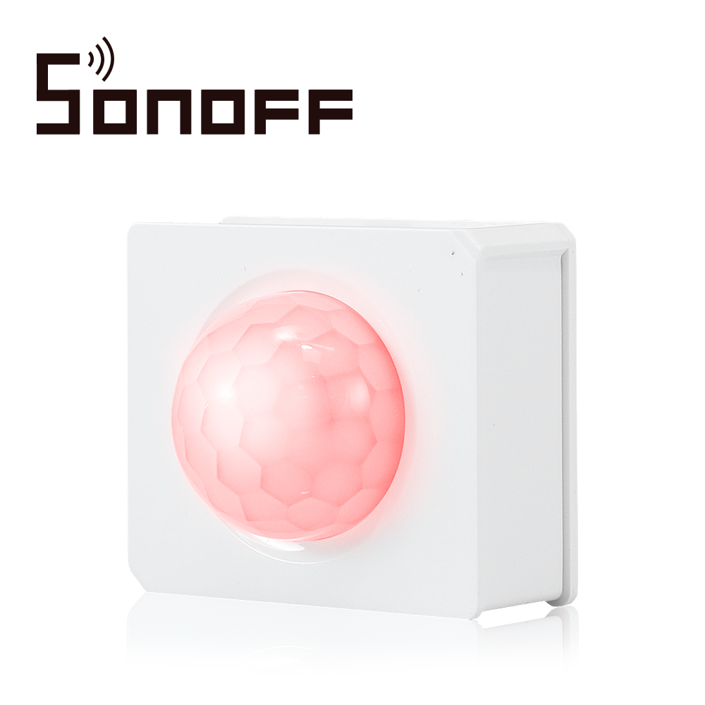 Imagen de SENSOR DE MOVIMIENTO SONOFF PIR3 RF 433 PARA USO CON DISPOSITIVO SONOFF RF BRIDGE433 PARA PROGRAMAR ESCENAS EN LA APP EWELINK
