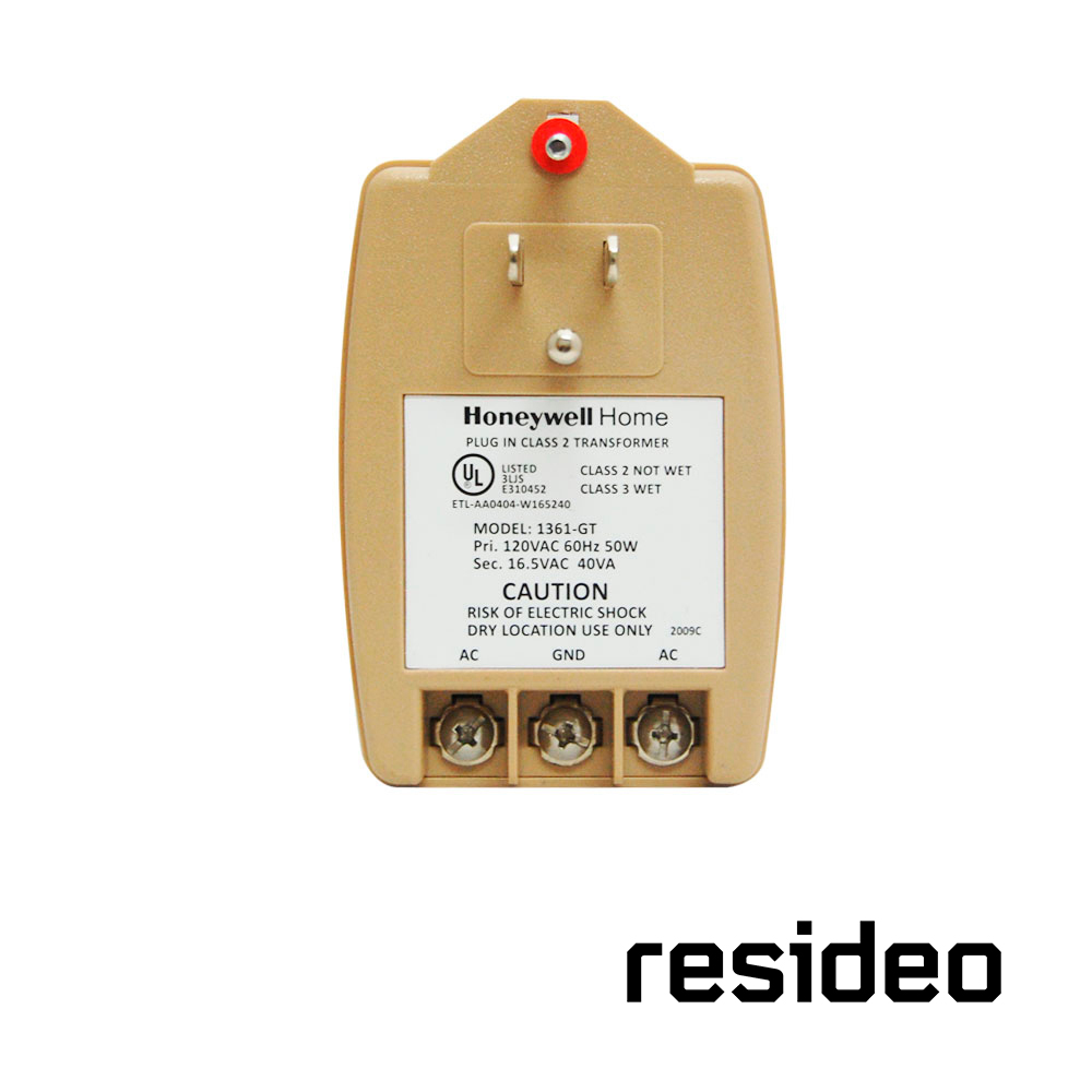 Imagen de TRANSFORMADOR RESIDEO 1361-GT 16.5VAC 40VA/ COMPATIBLE CON LOS PANELES DE ALARMA DE LA SERIE VISTA/ NO INCLUYE CABLE PARA CONEXION/ CORRIENTE MAXIMA 2.5AMP