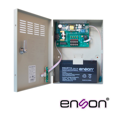 Imagen de KIT DE FUENTE ENSON PSB-1204B CONTIENE UNA FUENTE TIPO CAJA PSB-1204BACKUP DE 12V 3A Y UNA BATERIA ENS-BT412, IDEAL PARA INICIAR UN SISTEMA DE ALIMENTACION DE 4 CAMARAS DE 0.75A DE COMSUMO MAXIMO CADA UNA