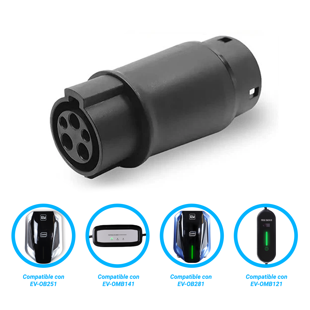 Imagen de ADAPTADOR T2-GB/T ALTER DE CONECTOR TIPO 2 A GB/T COMPATIBLE CON CARGADORES EV-OMB281, EV-OB253, EV-OMB121 Y EV-OMB141