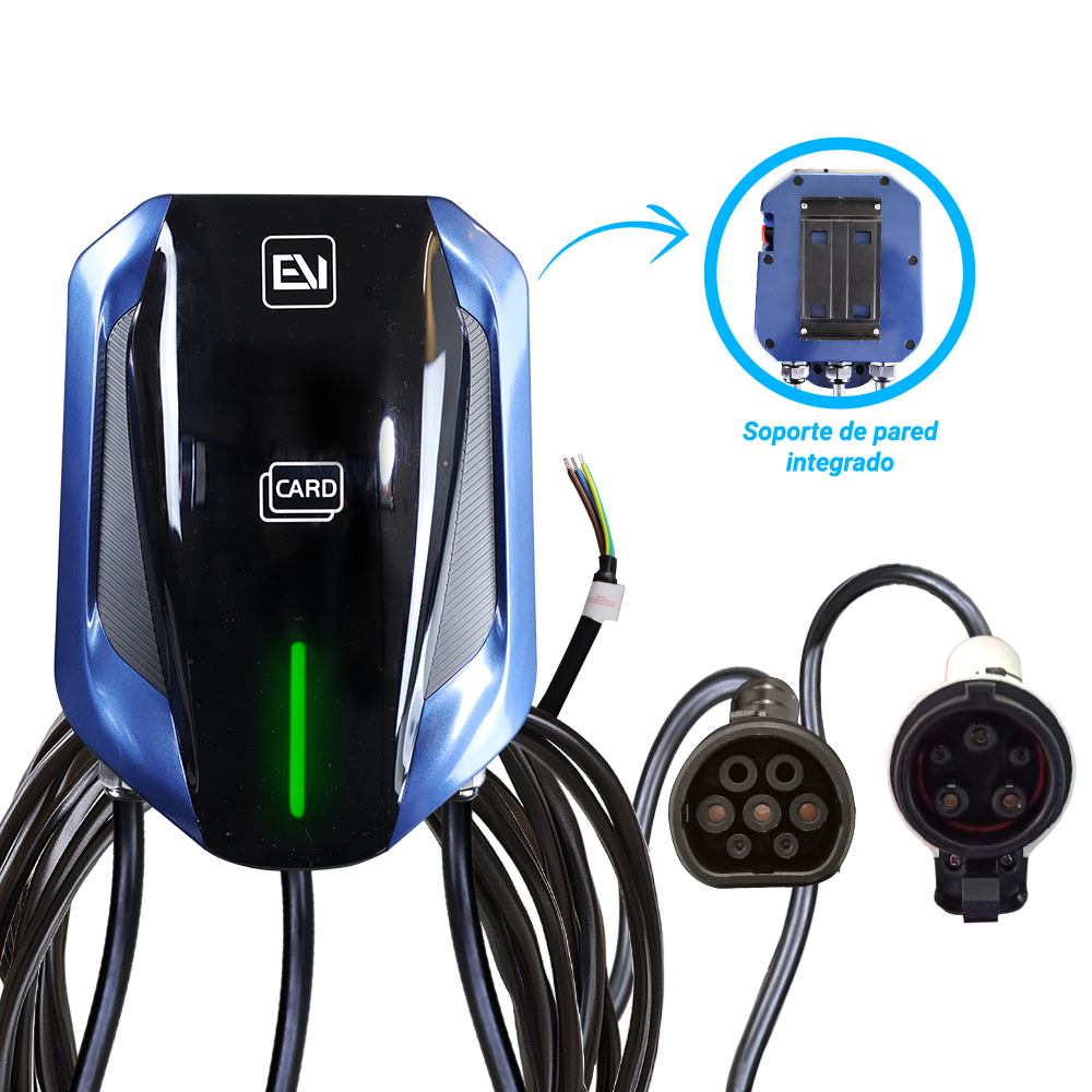 Imagen de CARGADOR DE PARED EV-OMB281 ALTER CONECTOR DUAL TIPO 1 Y TIPO 2 CON ENTRADA/SALIDA 120-240VCA POTENCIA MAX 7.6 KW IP54, SIN PLUG DE CORRIENTE ELECTRICA