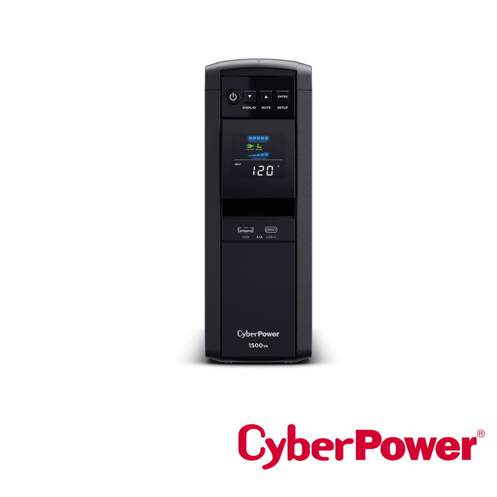 Imagen de NO BREAK UPS TIPO TORRE CP1500PFCLCD CYBERPOWER 1500VA/1000W/PANEL LCD/FUENTE PFC ACTIVO/ 6 CONTACTOS CON RESPALDO-SUPRESION DE PICOS / 6 CONTACTOS CON SUPRESION DE PICOS/LINEA INTERACTIVA/ENERGY STAR/ PUERTO USB ADMINISTRACION LOCAL/RJ45/RJ11/SERIAL/SNMP ADMINISTRACION REMOTA (OPCIONAL)