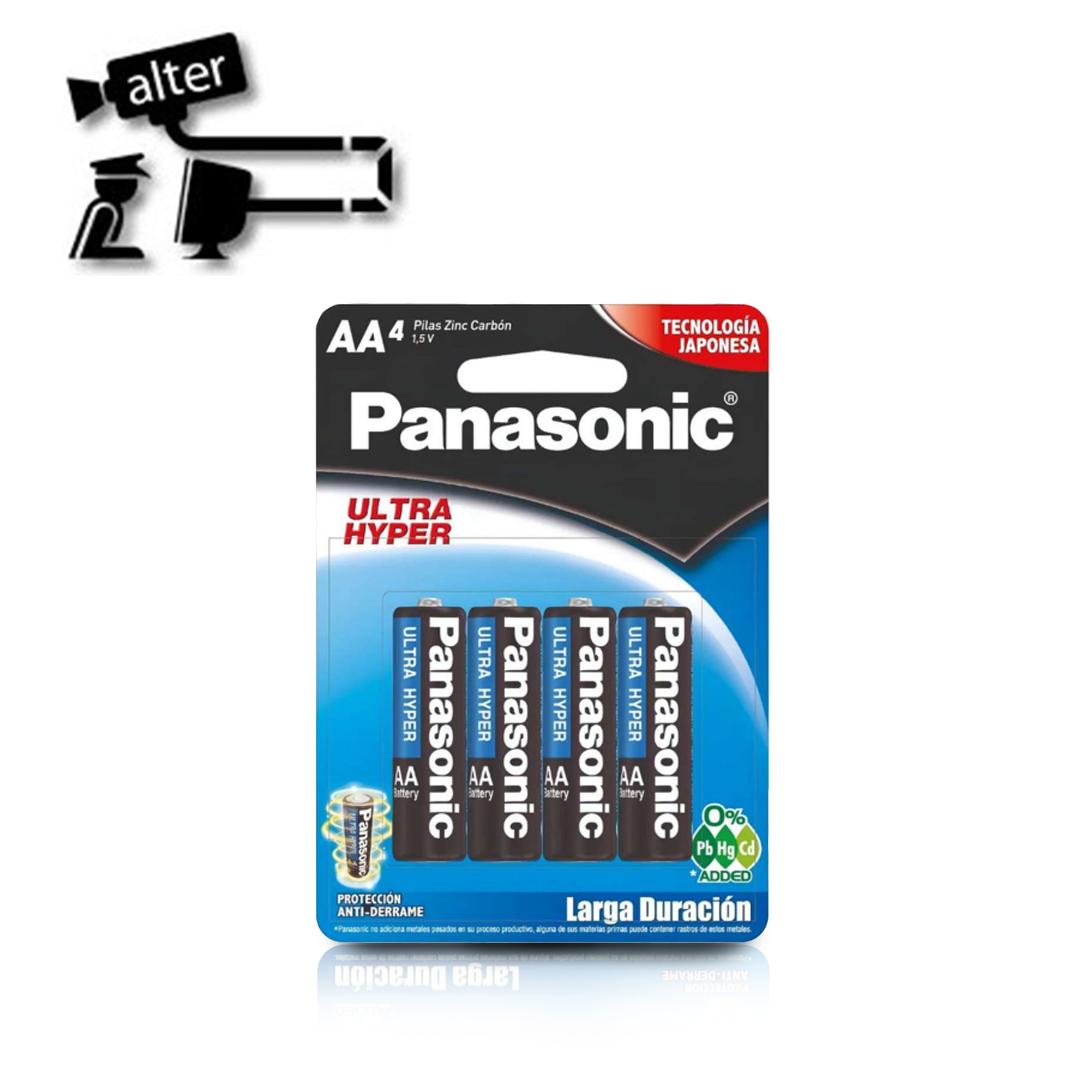 Imagen de BATERIA ZINC CARBON PANASONIC TIPO AA 1.5V PARA USO EN CONTROLES REMOTOS Y RELOJES (PAQUETE DE 4 BATERIAS)