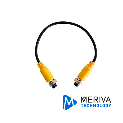 Imagen de CABLE CONVERTIDOR DIN DE AVIACION 4 PINES MERIVA TECHNOLOGY M4HH CONECTOR HEMBRA-HEMBRA / 1.5M DE LARGO / AUDIO / VIDEO / ALIMENTACION *COMPATIBLE CON EL MONITOR MMV7*