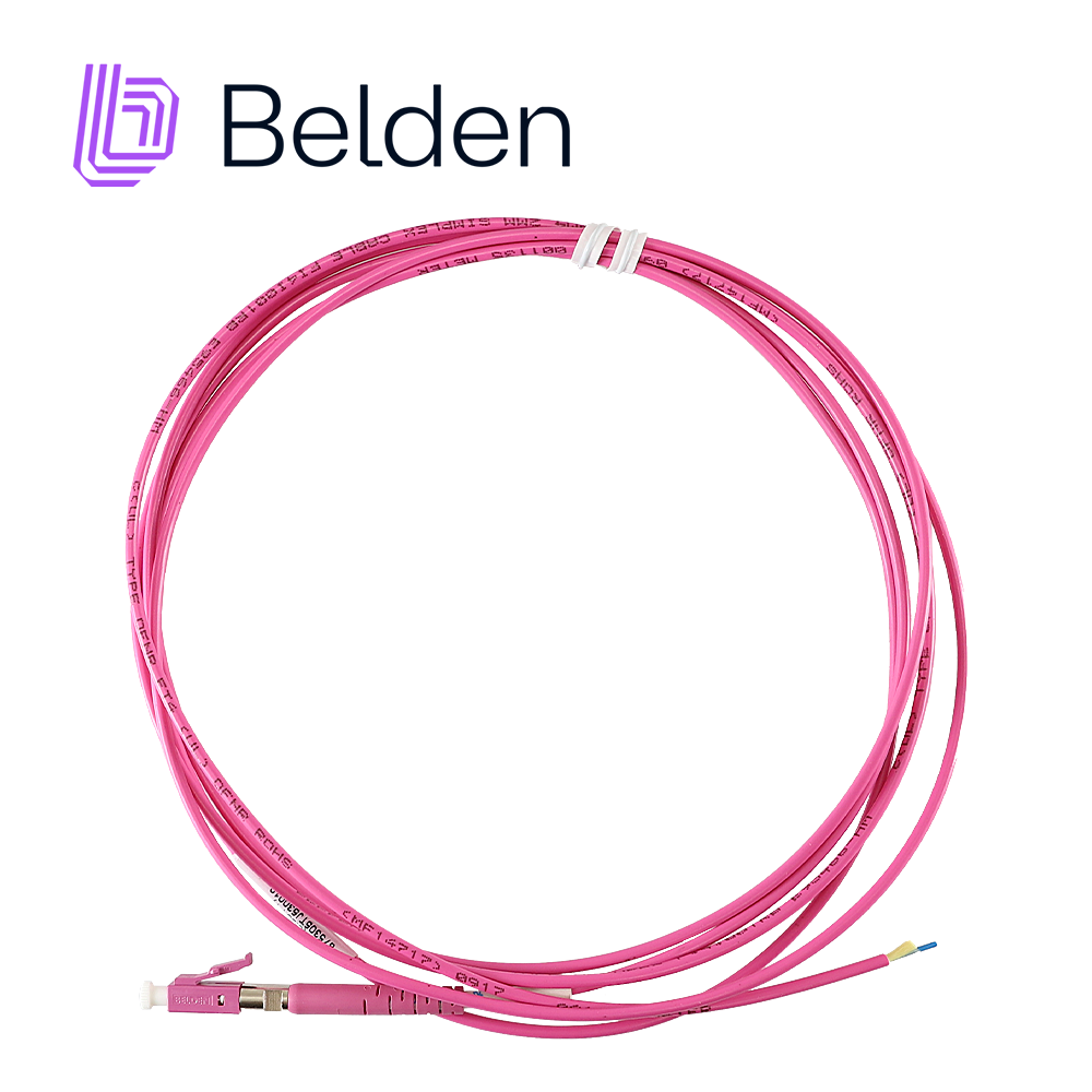 Imagen de CONECTOR PIGTAIL MULTIMODOO BELDEN FT4LC2MMPS01 / OM4 / ERIKA VIOLETA / LC SIMPLEX / 2 METROS