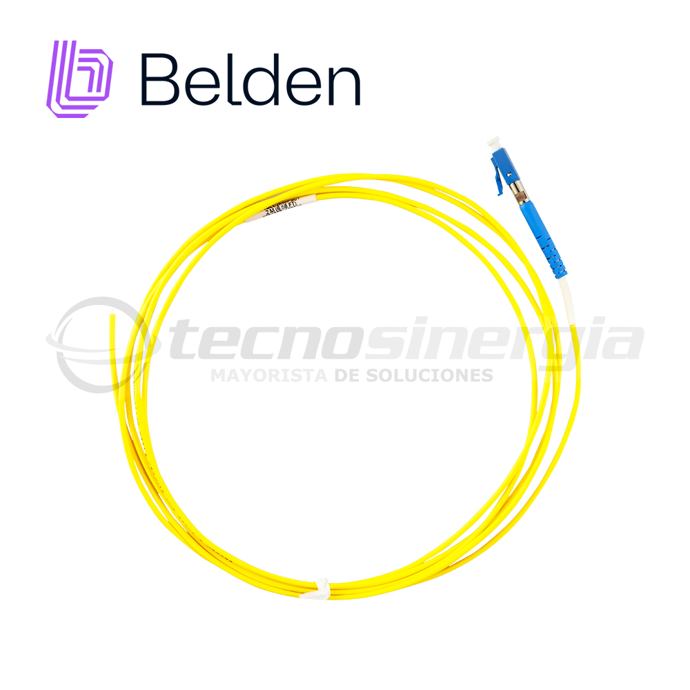 Imagen de CONECTOR PIGTAIL MONOMODO BELDEN FTSLC2MMPS01 / OS2 / AMARILLO / LC SIMPLEX / 2 METROS
