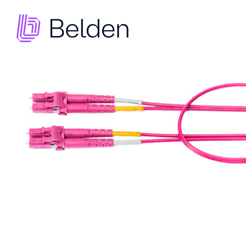 Imagen de JUMPER DE FIBRA OPTICA MULTIMODO BELDEN FP4LDLD003M / INTERIOR / ERIKA VIOLETA / OM4 / LC DUPLEX - LC DUPLEX / 50/125 MICRAS / OFNR / 3 METROS