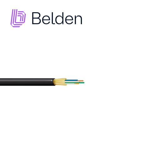 Imagen de FIBRA OPTICA BELDEN FD4D006R9 / INTERIOR/EXTERIOR / NEGRO / OM4 / 6 HILOS / FORRO PVC / OFNR / BOBINA / 1,640 PIES 500 METROS