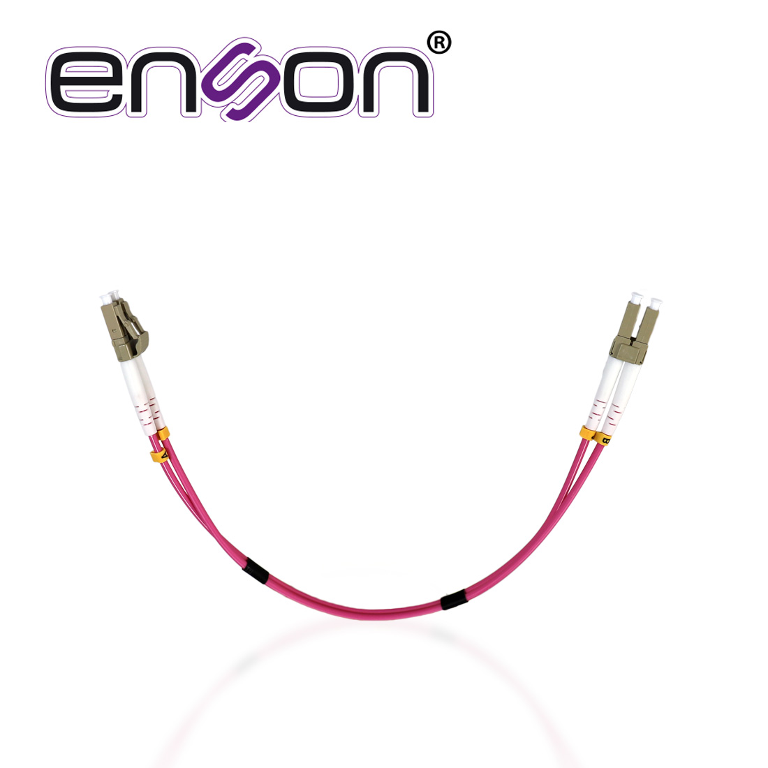 Imagen de JUMPER DE FIBRA OPTICA ENSON ENS-JUMP030MM4 FORRO DE PVC TIPO DE FIBRA MULTIMODO OM4 50/125 MICRAS CONECTORES LC DUPLEX - LC DUPLEX LONGITUD 1 PIE - 30 CMS