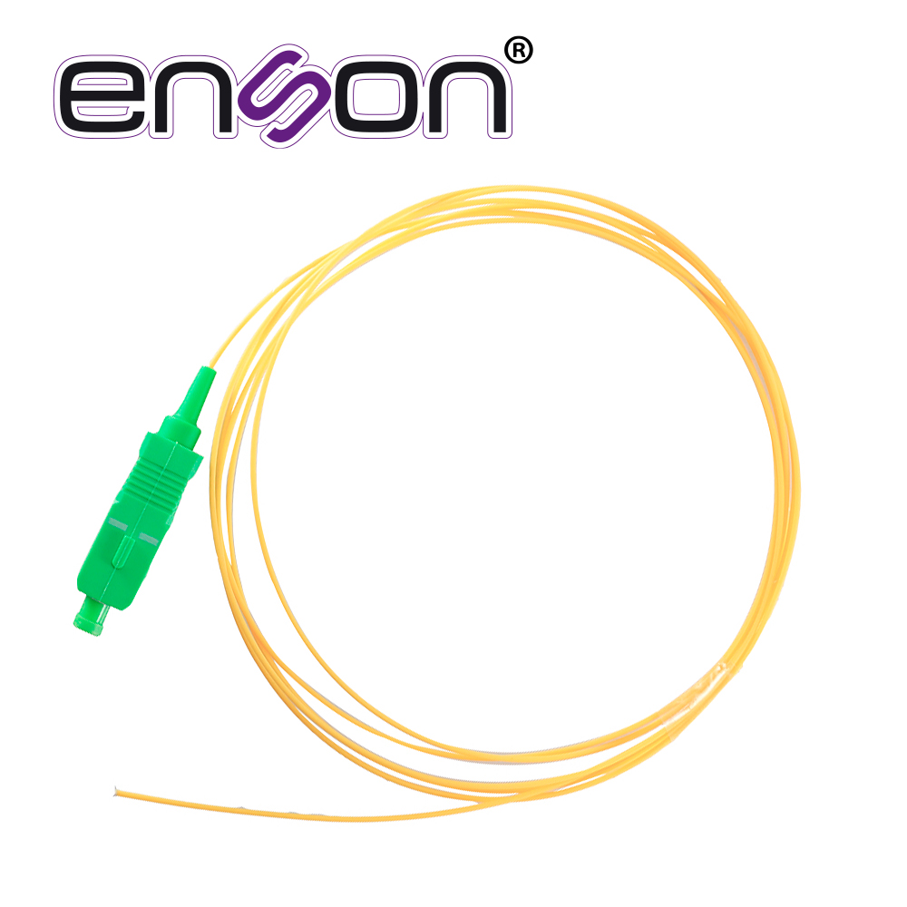 Imagen de PIGTAIL DE FIBRA OPTICA MONOMODO ENSON ENS-PIGTAILSC CONECTOR SC APC LONGITUD 1.5 METROS