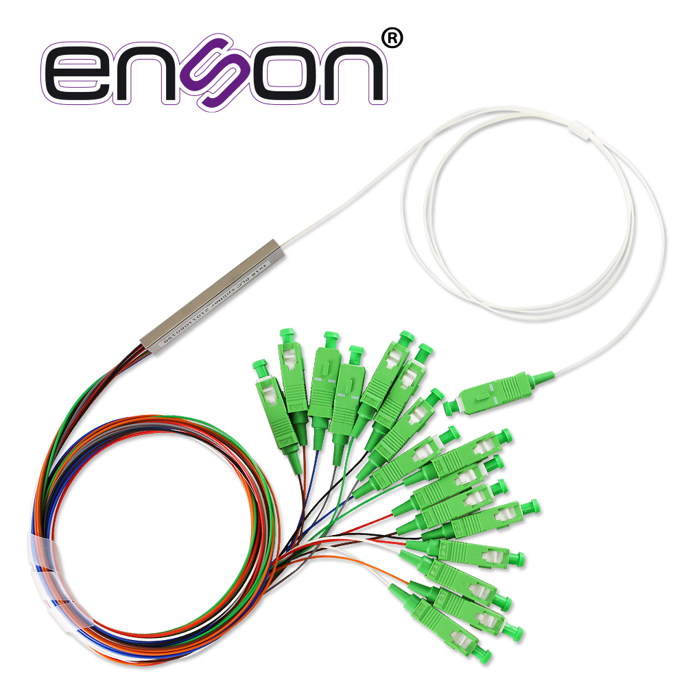 Imagen de SPLITTER PLC (DIVISOR OPTICO) ENSON ENS-PLC1X16 CON CONECTORES SC APC 1X16 FIBRA OPTICA MONOMODO