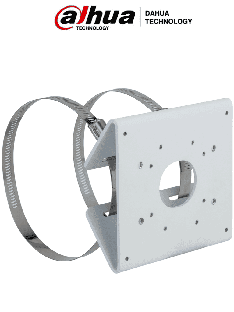DAHUA PFA156 - Montaje para Poste / Construído en Aluminio / Color blanco / capacidad de carga 5kg / Compatible con postes de diametro 80-150mm / Compatible con cámaras IPC y HAC