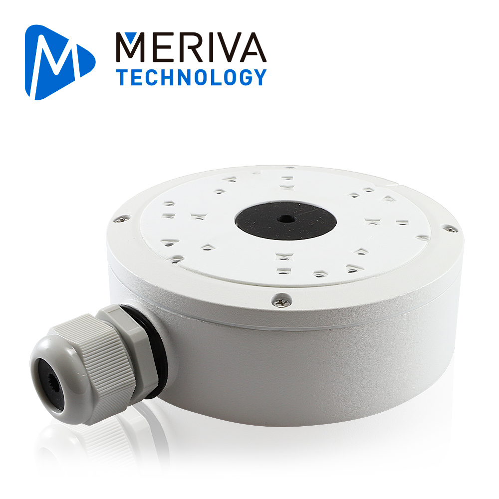 Imagen de CAJA DE CONEXIONES  REDONDA MERIVA TECHNOLOGY MVA-JB0302 / MONTAJE EN PARED O TECHO / COMPATIBLE CON CAMARAS CON PREFIJO MBASHD / MSC TIPO DOMO O EYEBALL / MFD / MTD TIPO DOMO O EYEBALL EN IP CON LENTE FIJO / MOB TIPO BULLET CON LENTE MOTORIZADO / MAFR-200 / MAPR-200