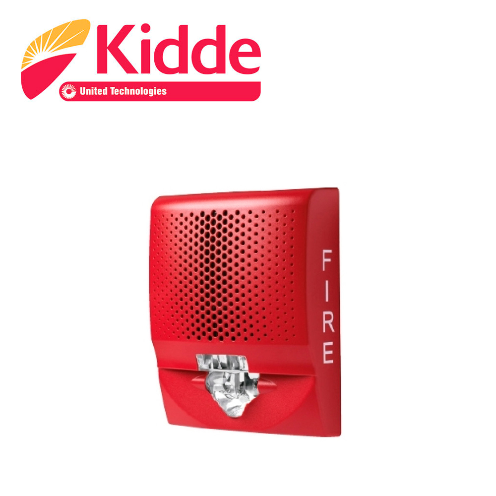 Imagen de ALTAVOZ DE PARED / LUZ ESTROBOSCOPICA KIDDE G4SVRF, 15-110cd, ROJO, ALTA FIDELIDAD 520HZ / SALIDA DE AUDIO DE 90dBA / COMPATIBLE CON PANEL DE AUDIO ANS25MDR2 / REQUIERE BASE DE MONTAJE GRSW-10 (NO INCLUIDA).